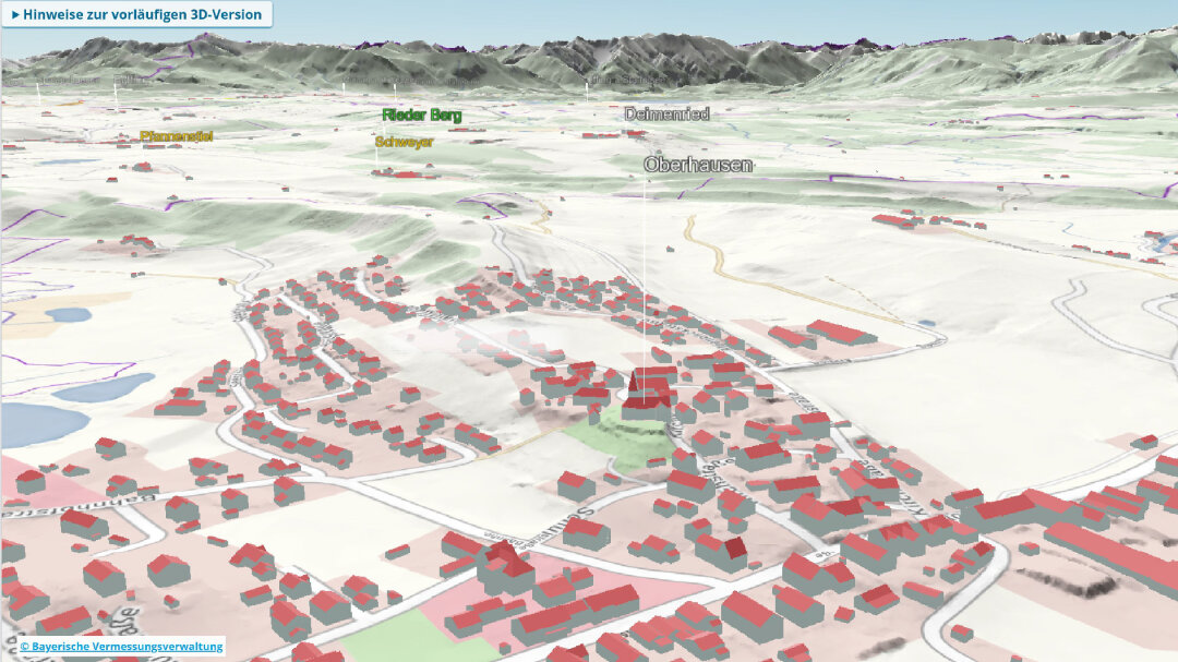 BayernAtlas Hilfe 3D-Viewer
